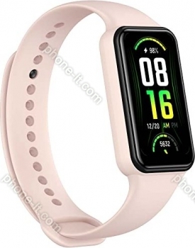 Amazfit Band 7 activity tracker black with silicone bracelet pink 
