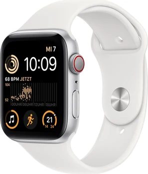 Apple Watch SE (2022) (GPS + cellular) 40mm silver with sport wristlet white