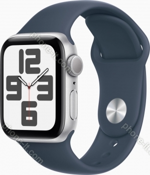 Apple Watch SE 2022 (GPS) 40mm silver with sport wristlet M/L sturmblau 
