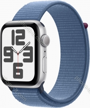 Apple Watch SE 2022 (GPS) 44mm silver with Sports Loop winterblau 