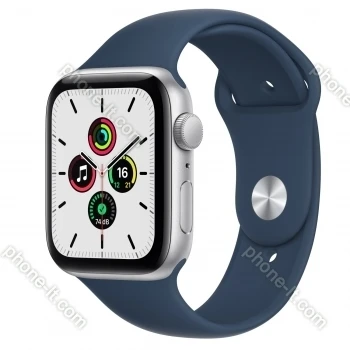 Apple Watch SE (GPS) 44mm silver with sport wristlet abyssblau 