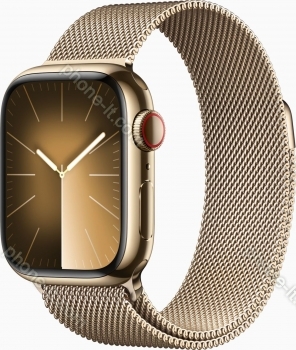 Apple Watch Series 9 (GPS + cellular) 41mm stainless steel gold with Milanaise-Wristlet gold 