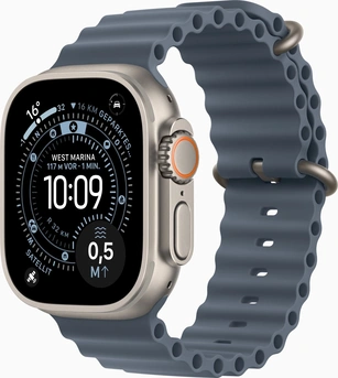 Apple Watch Ultra 3 natural with Ocean Wristlet maritime blue