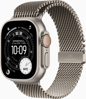 Apple Watch Ultra 3 natural with Milainaise-Wristlet Medium natural