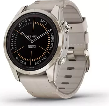 Garmin Fenix 7S Pro Sapphire solar Soft gold/limestone