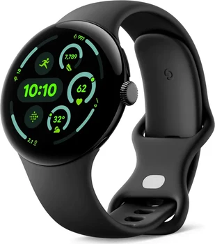 Google pixel Watch 3 (LTE) 45mm Matte Black with sport wristlet Obsidian