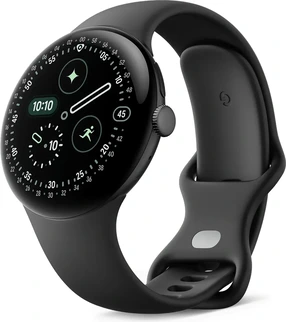 Google pixel Watch 4 (LTE) 45mm Matte Black with sport wristlet Obsidian