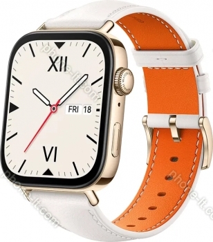 Huawei Watch Fit 3 with leather bracelet white 