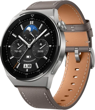 Huawei Watch GT 3 Pro titanium 46mm Gray Leather