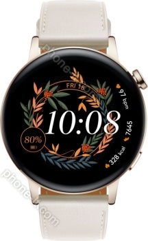 Huawei Watch GT 3 elegant 42mm Light Gold white Leather 