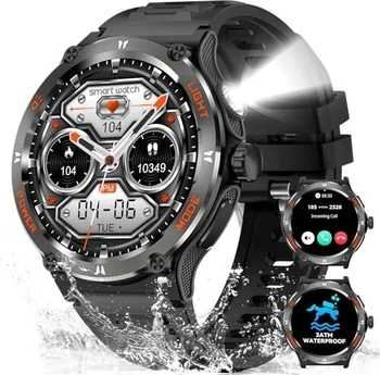 Marsyu Smartwatch men military 1.53" black