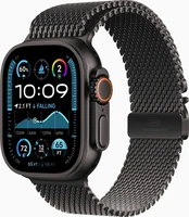Apple Watch Ultra 2 black with Milanaise-Wristlet Small black