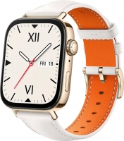 Huawei Watch Fit 3 with leather bracelet white 