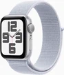 Apple Watch SE (2022) (GPS) 40mm silver with Sports Loop blue cloud