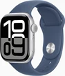 Apple Watch Series 10 (GPS) 42mm aluminium silver with sport wris...