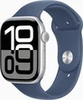 Apple Watch Series 10 (GPS) 46mm aluminium silver with sport wristlet M/L Denim