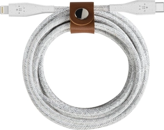 Belkin BoostCharge USB-C to Lightning кабель with strap 1.2m white