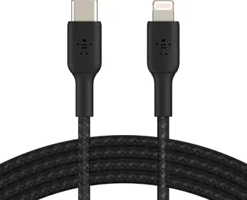 Belkin BoostCharge Braided USB-C to Lightning cable 1.0m black