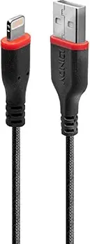 Lindy 2m sturdy USB type A an Lightning cable black
