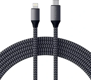 Satechi USB-C to Lightning кабель space Gray