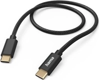 Hama кабель для зарядки fabric USB-C/USB-C 1.5m нейлон black