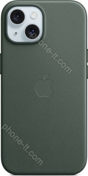 Apple Feingewebe case with MagSafe for iPhone 15 immergrün 