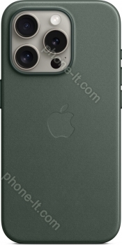 Apple Feingewebe case with MagSafe for iPhone 15 Pro immergrün 