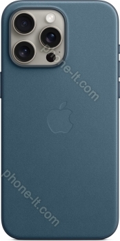Apple Feingewebe case with MagSafe for iPhone 15 Pro Max pacific blue 