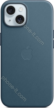 Apple Feingewebe case with MagSafe for iPhone 15 pacific blue 