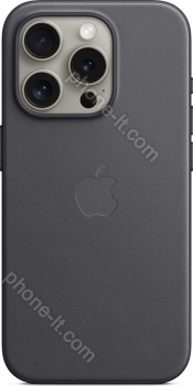 Apple Feingewebe case with MagSafe for iPhone 15 Pro black 