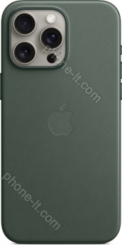 Apple Feingewebe case with MagSafe for iPhone 15 Pro Max immergrün 