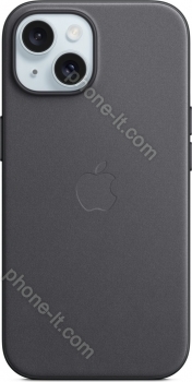 Apple Feingewebe case with MagSafe for iPhone 15 black 