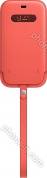 Apple iPhone 12 Pro Max Leather Sleeve with MagSafe Pink Citrus 