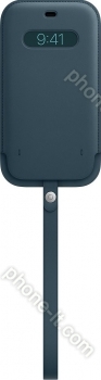 Apple iPhone 12 Pro Max Leather Sleeve with MagSafe Baltic Blue 