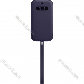 Apple iPhone 12 Pro Max Leather Sleeve with MagSafe Deep Violet 