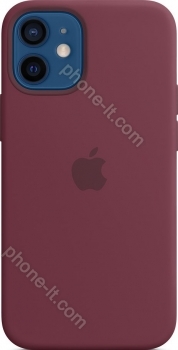 Apple iPhone 12 mini Silicone Case with MagSafe Plum 