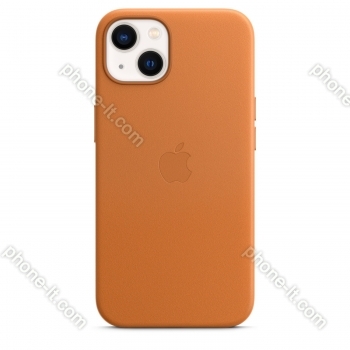 Apple iPhone 13 Leather Case with MagSafe Golden Brown 