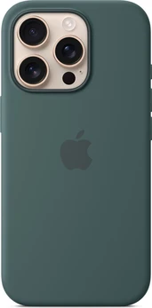 Эпл silicone case with MagSafe для Айфон 16 Про sea зеленый