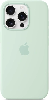 Эпл silicone case with MagSafe для Айфон 16 Про Aquamarin