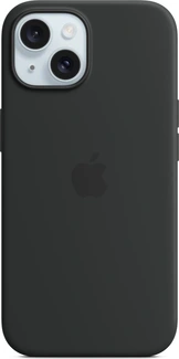 Эпл silicone case with MagSafe для Айфон 15 черный