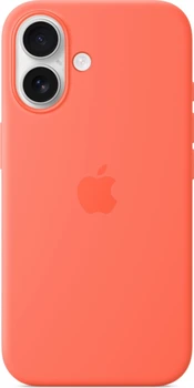 Эпл silicone case with MagSafe для Айфон 16 mandarin