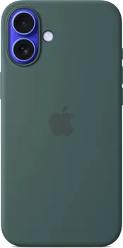 Apple silicone case with MagSafe для iPhone 16 Plus sea green
