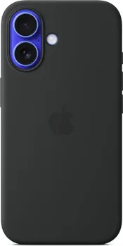 Apple silicone case with MagSafe для iPhone 16 black