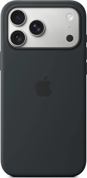 Apple silicone case with MagSafe для iPhone 17 Pro Max черный