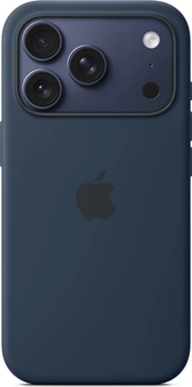 Apple silicone case with MagSafe для iPhone 17 Pro mitternacht