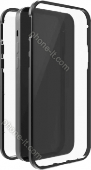 Black Rock 360° glass case for Apple iPhone 12/12 Pro transparent/black 