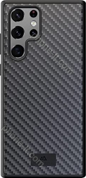 Black Rock Protective case Real carbon for Samsung Galaxy S22 Ultra black 