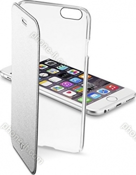 Cellularline clear Book for Apple iPhone 6/6s silver 