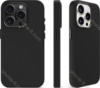Decoded AntiMicrobial Silicone Back Cover for Apple iPhone 15 Pro Max Graphine 