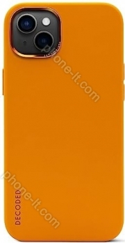 Decoded AntiMicrobial Silicone Back Cover for Apple iPhone 14 Apricot 
